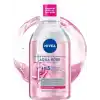 NIVEA Aqua Rose Gül Suyu ve Serum İçeren Çift Fazlı Micellar Makyaj Temizleme Suyu 400ml,Yüz Göz Dudak, SPF Filtrelerini Temizler