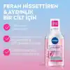 NIVEA Aqua Rose Gül Suyu ve Serum İçeren Çift Fazlı Micellar Makyaj Temizleme Suyu 400ml,Yüz Göz Dudak, SPF Filtrelerini Temizler