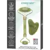 Beper C301ABE101 Gua Sha Yeşim Taşında Jade Roller & Gua Sha Masaj Aleti, Yüz ve Vücut Masaj, Rahatlatıcı, Modelleme ve Yaşlanma