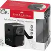 Faber-Castell Masaüstü Kollu Kalemtıraş, Siyah, 8.4 mm Çaplı, Çocuk Korumalı, Kurşun ve Boya Kalemleri İçin Uygun, Toplama Hazneli