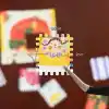 Mavi Pul Delgeç Tasarım Scrapbooking Malzemesi - Pul Şekilli Delgeç Kağıt Kesici