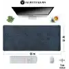 Klasse Pro - 10 Farklı Model Dikişli Kenar 90x40 cm Oyuncu Gaming Mouse Pad (Dark Grey Map Lines, 90x40 cm)