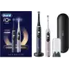 Oral-B iO9 Şarjlı/Elektrikli Diş Fırçası, 2li Set, Rose Quartz & Siyah, 2 Fırça Başlığı, Hızlı Manyetik Şarj Cihazı, Uzun Ömürlü Pil, Şarj Eden Seyahat Kabı