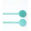 Busstier Çift Taraflı Silikon Duş Vücut Fırçası Uzun Saplı Banyo Yıkama Fırçası Sırt Masaj Peeling Fırçası Derin Temizlik ve Rahatlatıcı Masaj İçin Esnek Yumuşak Vücut Temizleme Aparatı