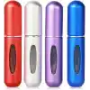 Saiveina Taşınabilir 5ml Mini Parfüm Atomizer Şişeleri, Doldurulabilir Parfüm Sprey Şişesi, Koku Pompası Kılıfı, Seyahat ve Giden için Boş Parfüm Şişeleri (4 Paket)