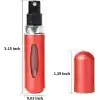 Saiveina Taşınabilir 5ml Mini Parfüm Atomizer Şişeleri, Doldurulabilir Parfüm Sprey Şişesi, Koku Pompası Kılıfı, Seyahat ve Giden için Boş Parfüm Şişeleri (4 Paket)