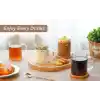 Orret Home 6lı Borosilikat Cam Kupa – Isıya Dayanıklı Termisil Çay ve Kahve Bardağı Seti, Şeffaf Cam Kupa, Sıcak Soğuk İçecekler İçin Dayanıklı Bardak Takımı (6 Adet)