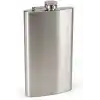 Busstier 12 oz (355 ml) Paslanmaz Çelik Cep Matarası, Su ve Cold Brew İçin Metal Matara, Kamp Seyahat Piknik ve Günlük Kullanım İçin Vidalı Kapaklı Taşınabilir Şişe, Gümüş