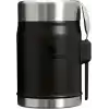 STANLEY Classic Legendary Yemek Termosu + Kaşık 0.4 Litre - Siyah 2.0 | Paslanmaz Çelik
