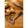 Busstier Profesyonel Paslanmaz Çelik Çift Bıçaklı Soyacak, Jülyen ve Standart Soyucu Başlıklı, Ergonomik Saplı Çok Amaçlı Meyve Sebze Soyacağı, Patates, Salatalık, Kabak ve Havuç için Pratik Mutfak Al