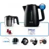 Philips Daily Collection Çay Makinesi - Otomatik Sıcak Tutma, 1.9L Su Isıtıcısı, 0.9L Cam Demlik, Hızlı Kaynatma 1700W, Kireç Filtresi, Kolay Dökme İçin Kablosuz Taban (HD7301/00)