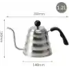 WF 1,2 L Çelik Barista Filtre Kahve Demleme ibriği Drip Kettle cin372