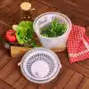 Jouis Salata Sebze Kurutucu Pratik Salata Kurutucu – Çevirmeli Sebze & Marul Kurutma Kabı, 4,5 L Manuel Dönerli Yıkama ve Kurutma Leğeni, Suyu Ayıran Çok Fonksiyonlu Spinner BPA İÇERMEZ