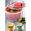 Jouis Salata Sebze Kurutucu Pratik Salata Kurutucu – Çevirmeli Sebze & Marul Kurutma Kabı, 4,5 L Manuel Dönerli Yıkama ve Kurutma Leğeni, Suyu Ayıran Çok Fonksiyonlu Spinner BPA İÇERMEZ