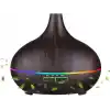 OBEV Büyük 500 mL Hava Nemlendirici Ultrasonik Ortam Nemlendirici Oda Nemlendirici Işıklı Buharlı Nemlendirici Ayarlanabilir Zamanlayıcılı Otomatik Kapanma Özelliği Nemlendirici Led Işıklı Buhar Makinesi (Koyu Ahşap)