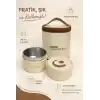 Busstier Isı Yalıtımlı Yemek Termosu ve Lunch Box Çantası, Vidalı Kapaklı PP Dış Gövde ve Metal İç Hazneli Taşınabilir Yemek Kabı Seti (2 Parça)