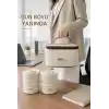 Busstier Isı Yalıtımlı Yemek Termosu ve Lunch Box Çantası, Vidalı Kapaklı PP Dış Gövde ve Metal İç Hazneli Taşınabilir Yemek Kabı Seti (2 Parça)