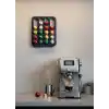 Nespresso Uyumlu Kapsül Kahve Standı - 20 Kapsül Kapasiteli Duvara Monte Kapsül Tutucu ve Düzenleyici Organizer, Mat Siyah