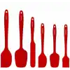 Valletta Drongo Isıya Dayanıklı Yanmaz Yapışmaz Silikon Spatula Seti 6 Parça Kırmızı
