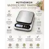 10 Kg Dijital Hassas Mutfak Tartısı - LCD Ekranlı, Paslanmaz Çelik Tartım Yüzeyi, Dara (Tare) Fonksiyonlu, Gram & Ons Ölçüm