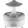 UFO Yağmur Efektli Hava Nemlendirici – Ultrasonik Buhar, Sessiz Çalışma, 7 Renk LED Işık, Zaman Ayarlı (2H/4H/8H), Otomatik Kapanma, Aromaterapi Uyumlu