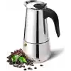 Çelik Ocak Üstü 9 Cup Fincan 450 ml Moka Pot Espresso cin285-9