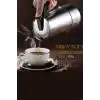 Çelik Ocak Üstü 4 Cup Fincan 200 ml Moka Pot Espresso cin285-4