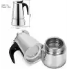 Çelik Ocak Üstü 4 Cup Fincan 200 ml Moka Pot Espresso cin285-4