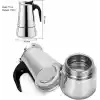 Çelik Ocak Üstü 9 Cup Fincan 450 ml Moka Pot Espresso cin285-9