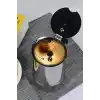 Çelik Ocak Üstü 4 Cup Fincan 200 ml Moka Pot Espresso cin285-4
