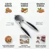 Deconox Profesyonel Paslanmaz Çelik Ceviz Kıracağı - Ergonomik Tasarımlı, Etrafa Sıçratmayan Hazneli Ceviz, Fındık ve Badem Kırıcı | Kabuklu Yemiş Kırıcı Mat Doku