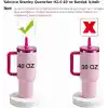 Yenigeldi 2 Adet Flip Pipetli Kapak – Stanley Quencher ile Uyumlu 40 Oz – Sızdırmaz Kapak + 2 Pipet – Krem Renk