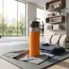 Deconox Paslanmaz Çelik Termos Matara - 1000 ML (1 Litre) Kapasiteli, Renk Seçenekli Isı Yalıtımlı Çelik Suluk (TURUNCU)