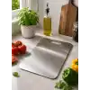 ARVALE Metal Kesme Tahtası 34x23 cm Çift Taraflı Hijyenik Mutfak Sebze Et Meyve Doğrama Panosu