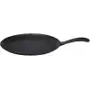 Lava Döküm Krep / Pizza / Pancake Tavası, Yuvarlak, Metal Saplı, 26cm, Siyah