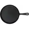Lava Döküm Krep / Pizza / Pancake Tavası, Yuvarlak, Metal Saplı, 26cm, Siyah