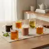 Deconox 6lı Termisil Borosilikat Cam Kupa Bardak Seti 200 ml - Isıya Dayanıklı Kulplu Şeffaf Çay ve Kahve Bardağı Takımı
