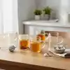 Deconox 6lı Termisil Borosilikat Cam Kupa Bardak Seti 200 ml - Isıya Dayanıklı Kulplu Şeffaf Çay ve Kahve Bardağı Takımı
