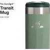Stanley The Aerolight Transit Mug Termos Bardak, Yeşil (Hammertone Green), 0.35 Litre
