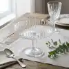 Deconox Linea Şeffaf Cam Ayaklı Sunum Çanağı - Dekoratif Küçük Salata Kasesi ve Çerezlik (20x15,5 cm)