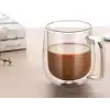Orret Home 2 Adet 250 ml Çift Cidarlı Borosilikat Cam Kupa Bardak Termisil Isıya Dayanıklı Şeffaf Kahve Çay Latte Espresso Fincanı Cam Bardak Seti