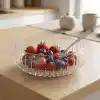 Deconox El Yapımı Üfleme Borosilikat Cam Linea Sunum Çanağı - Şeffaf Dekoratif Salata, Meyve ve Çerez Kasesi (20x6 cm)