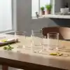 Deconox 4lü Borosilikat Cam Bardak Seti - 290 ml Isıya Dayanıklı Su, Meşrubat ve Kokteyl Bardağı - Kurşunsuz Ekolojik İnce Cam (4 Adet)