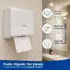 Alper Banyo Z-Fold Kağıt Havlu Dispenseri, Beyaz Plastik Duvara Monte Z Katlı Kağıt Havlu Aparatı, Banyo Ofis WC ve Ortak Kullanım Alanları İçin Hijyenik Kağıt Havluluk 25 x 21 x 10 cm