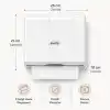 Alper Banyo Z-Fold Kağıt Havlu Dispenseri, Beyaz Plastik Duvara Monte Z Katlı Kağıt Havlu Aparatı, Banyo Ofis WC ve Ortak Kullanım Alanları İçin Hijyenik Kağıt Havluluk 25 x 21 x 10 cm