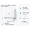 Alper Banyo Z-Fold Kağıt Havlu Dispenseri, Beyaz Plastik Duvara Monte Z Katlı Kağıt Havlu Aparatı, Banyo Ofis WC ve Ortak Kullanım Alanları İçin Hijyenik Kağıt Havluluk 25 x 21 x 10 cm