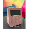 Öğrenci Ders Çalışma Saati Kronometreli Araç Saati Mutfak Bozdolabı Magnet Saat Zamanlayıcı Pembe