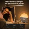 Adornist Gün Doğumu Simülasyonlu Alarmlı Saat – Uyandırma Lambası ve Gece Lambası, 10 Işık Seviyesi, Tek Sesli Alarm, Tek Tuşla Erteleme, 12/24 Saat, Kablolu, Yatak ve Çocuk Odası