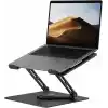 McStorey Katlanabilir Ayarlanabilir Alüminyum Laptop Standı, Taşınabilir Ergonomik Notebook Yükseltici, 6 Kademeli Yükseklik Ayarlı, MacBook Tablet Uyumlu, 10-17 İnç, Siyah