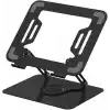 McStorey Katlanabilir Ayarlanabilir Alüminyum Laptop Standı, Taşınabilir Ergonomik Notebook Yükseltici, 6 Kademeli Yükseklik Ayarlı, MacBook Tablet Uyumlu, 10-17 İnç, Siyah